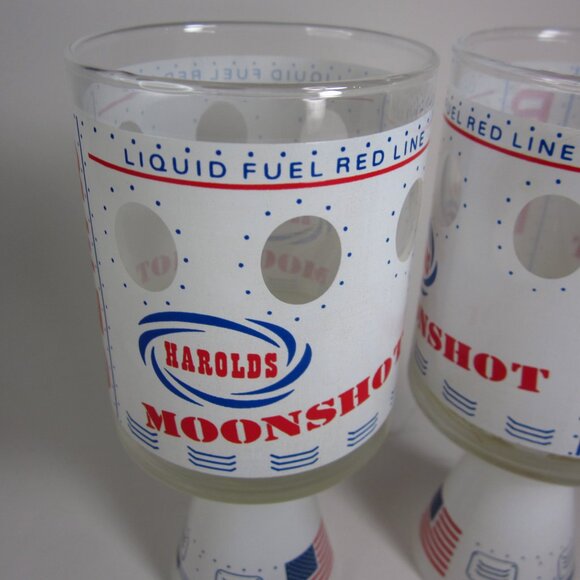 Vintage Harold's Casino Glass - Rocket Ship Design - Moon Shot - Lot of 2 - Picture 2 of 12